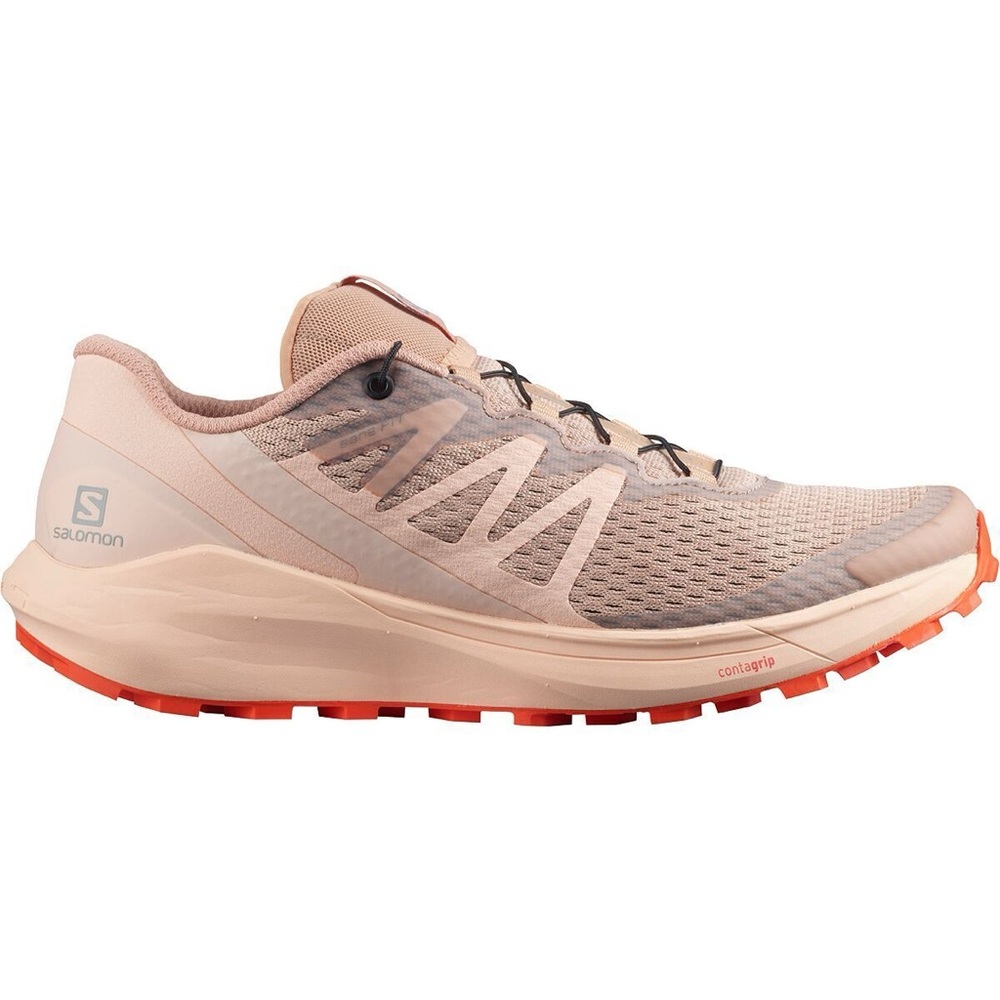 Salomon sense ride 4 Women's Trail Running Shoes pink peach 7